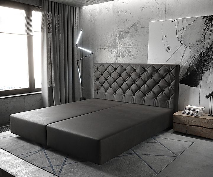 DELIFE Bettgestell Dream-Great, Lederimitat Anthrazit 180x200 cm günstig online kaufen