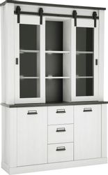 Home affaire Buffet "SHERWOOD" Holz Dekor, mit Scheunentorbeschlag und Apot günstig online kaufen
