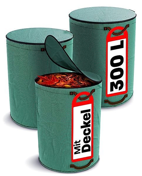 Praknu Gartenbox 3x Gartensack mit Deckel günstig online kaufen