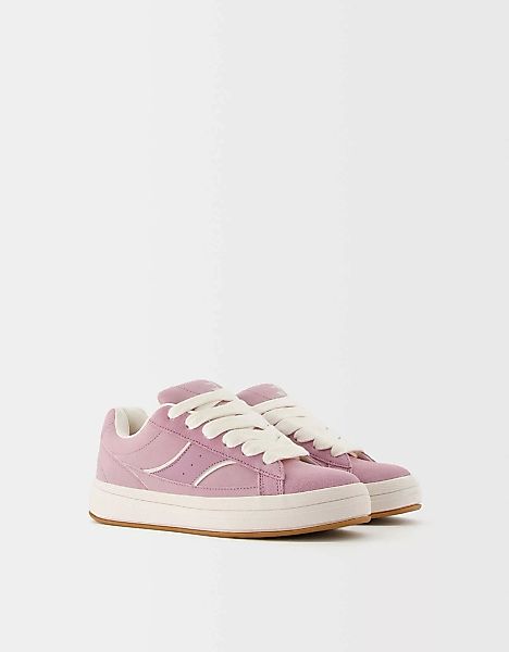 Bershka Sneaker Aus Rauleder Im Skater-Stil Damen 35 Rosa günstig online kaufen