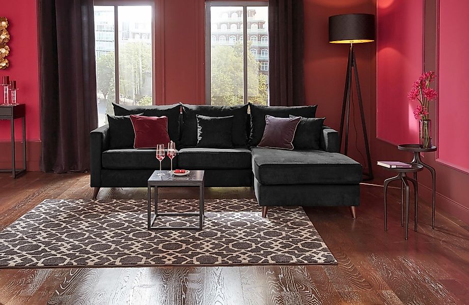 Home affaire Ecksofa "Renesse L-Form", lose Kissen, Keder an Sitzkissen günstig online kaufen