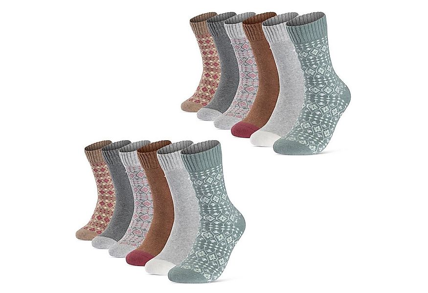 sockenkauf24 Thermosocken Damen warme Wintersocken Vollfrottee (38205, 12-P günstig online kaufen