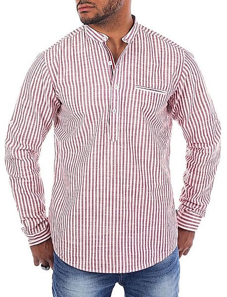 CARISMA Langarmhemd Herren Baumwoll Leinen Mix Tunika Hemd 8454 Regular Lan günstig online kaufen
