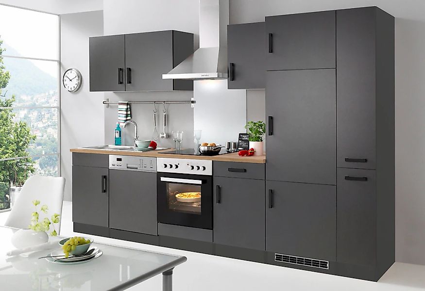 KOCHSTATION Küchenzeile »KS-Toronto«, Breite 310 cm, mit E-Geräten günstig online kaufen