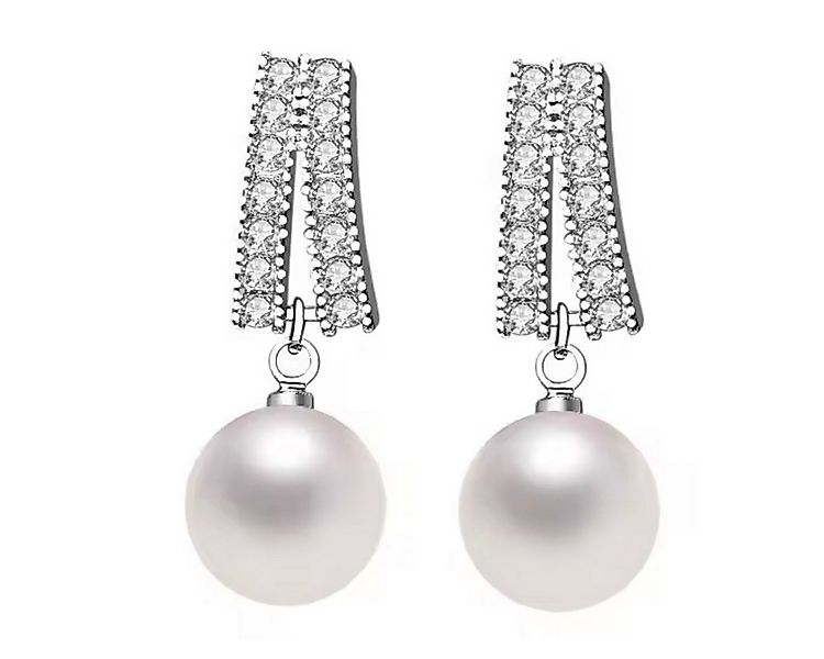 ELLAWIL Paar Ohrstecker Perlen Ohrstecker Ohrringe Ohrstecker Zirkonia Glit günstig online kaufen