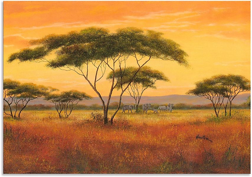 Artland Wandbild "Afrikalandschaft", Afrika, (1 St.), als Alubild, Outdoorb günstig online kaufen