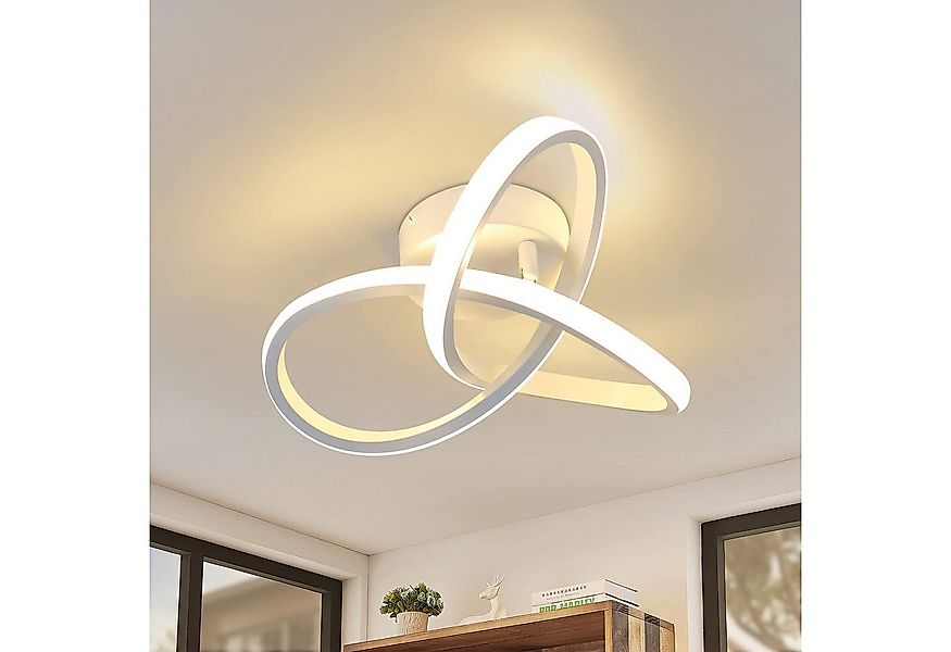 ZMH LED Deckenleuchte Wohnzimmer 3 Blatten 20W Klein Deckenlampe 3000K für günstig online kaufen