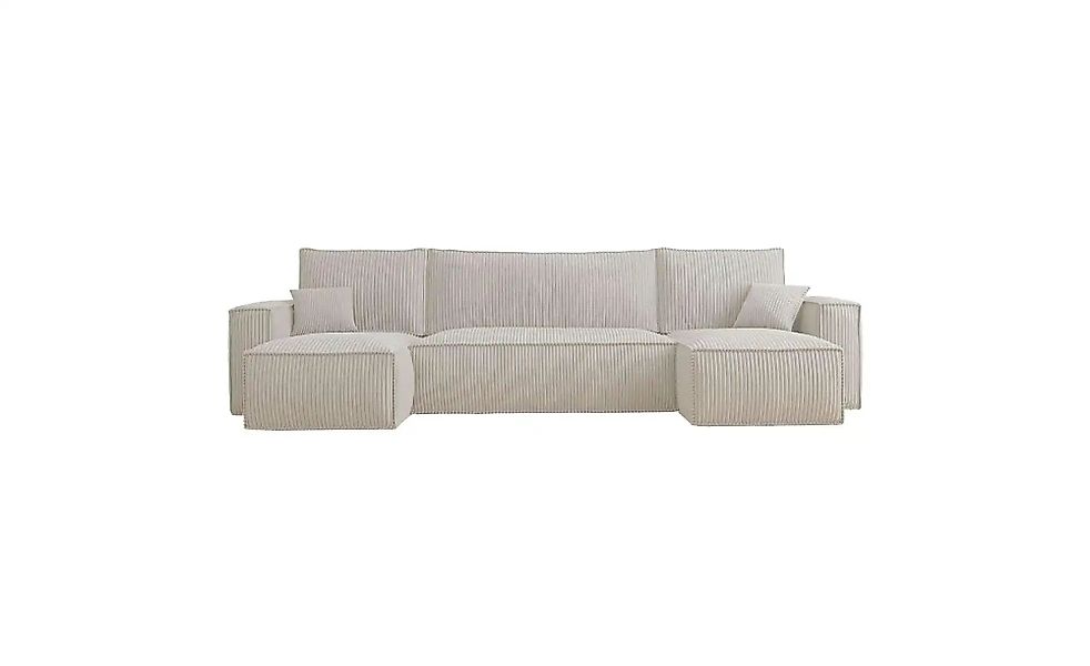 Wohnlandschaft mit Schlaffunktion Scarlo ¦ beige ¦ Maße (cm): B: 312 H: 83 günstig online kaufen