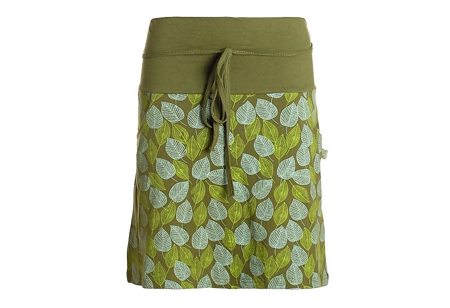 Vishes Jerseyrock knielang Baumwolle Blumen-Muster breiter Bund mit Kordel- günstig online kaufen