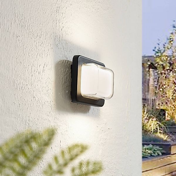 Lindby LED-Außenwandleuchte Sibara, anthrazit, eckig, IP54 günstig online kaufen