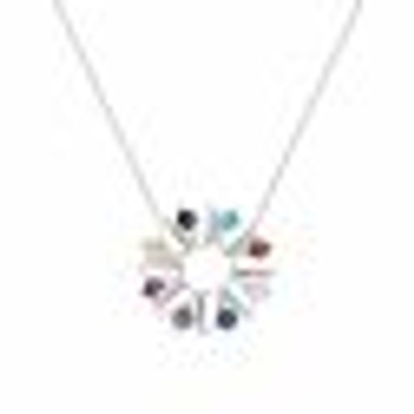 Anhänger mit Kette 925 Silber rhodiniert Glänzend 45,5+7,5cm Zirkonia Weiß günstig online kaufen