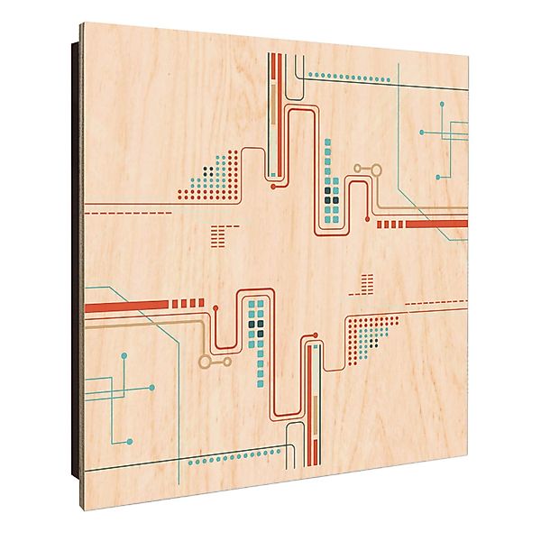 Banjado Großer Schlüsselkasten Holz 30x30cm Schwarz Scharnier Links 50 Hake günstig online kaufen