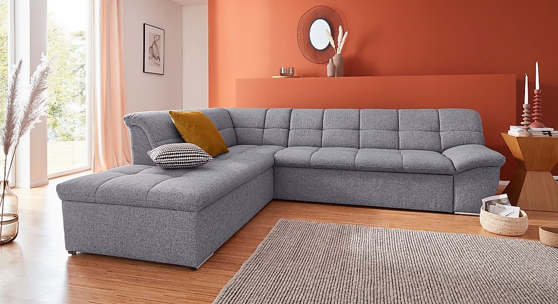 DOMO collection Ecksofa »Lagoa L-Form«, wahlweise mit Bettfunktion, frei im günstig online kaufen