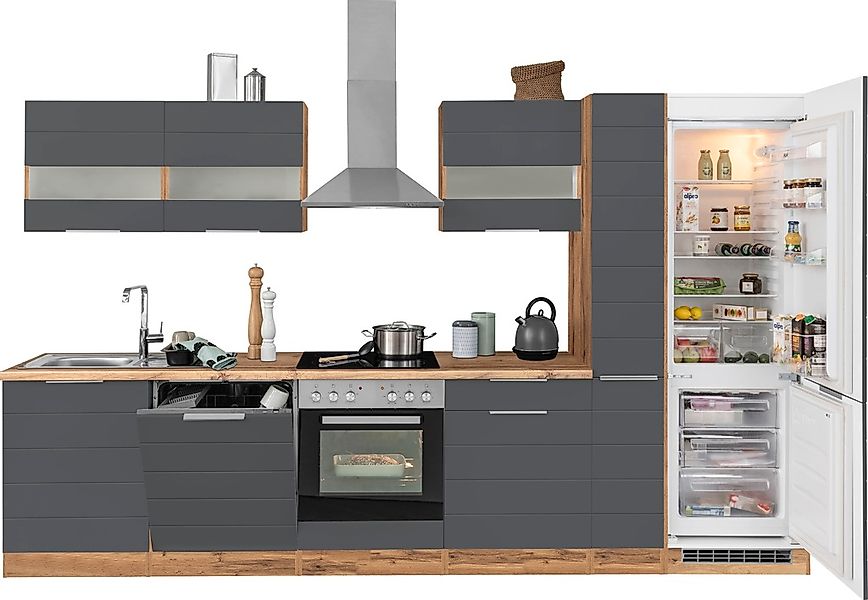 KOCHSTATION Küchenzeile »KS-Luhe« 330 cm breit, wahlweise mit oder ohne E-G günstig online kaufen