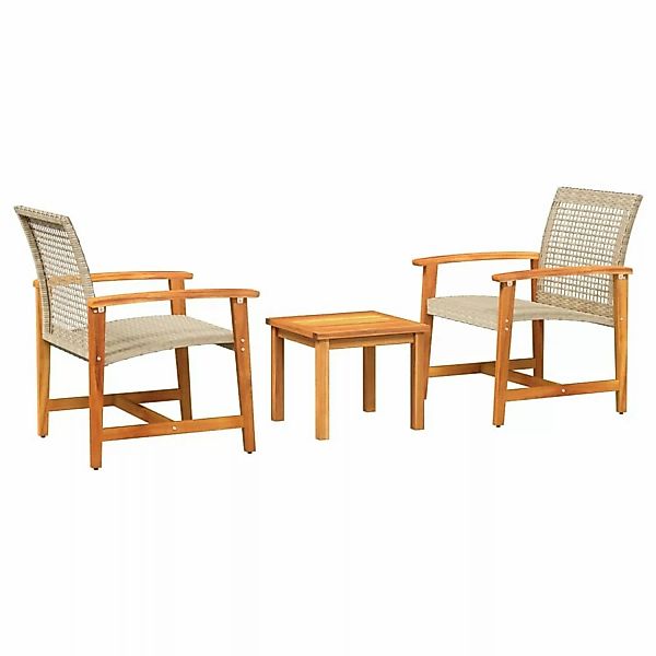 vidaXL Sofaelement 3-tlg. Bistro-Set Beige Poly günstig online kaufen