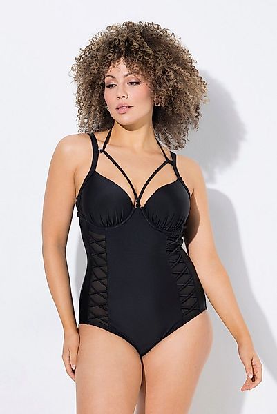 Ulla Popken Badeanzug Badeanzug Bügel-Softcups Neckholder günstig online kaufen