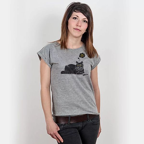 Robert Richter – Chilling Cat - Ladies Organic Rolled-sleeve T-shirt günstig online kaufen
