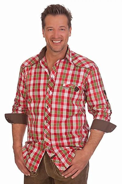 Spieth & Wensky Trachtenhemd Trachtenhemd - WALES - rot, aqua günstig online kaufen