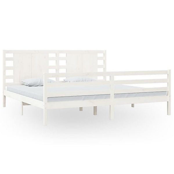 vidaXL Bettgestell Massivholzbett Weiß Kiefer 200x200 cm Bett Bettgestell D günstig online kaufen