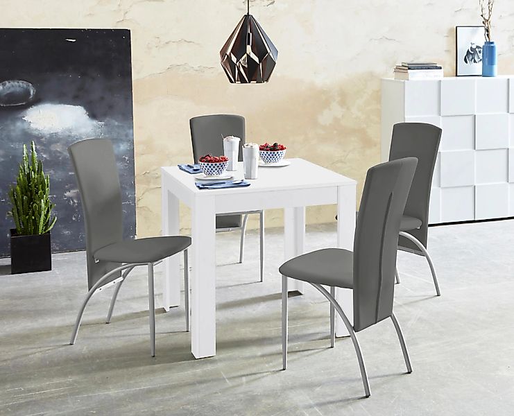 INOSIGN Essgruppe "LynnNico" Set, Set: Esstisch 80 x 80 cm und 4 Stühle mit günstig online kaufen