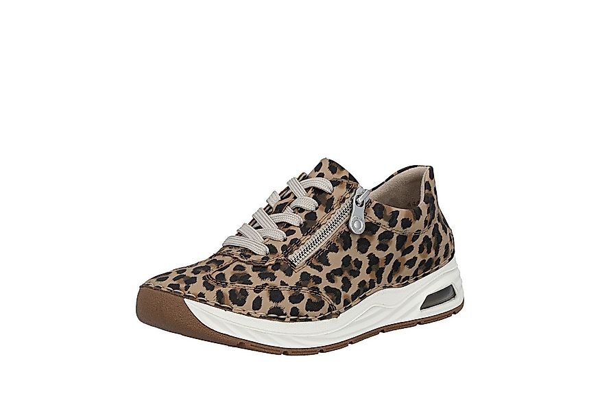 Rieker Sneaker Schnürschuh, Halbschuh Freizeitsneaker im leo-Look günstig online kaufen