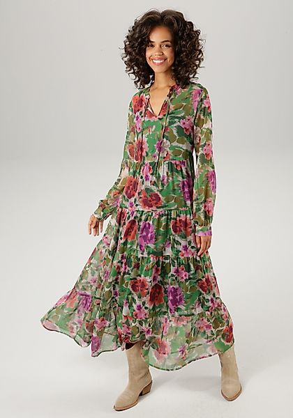 Aniston CASUAL Maxikleid (mit Jersey-Unterkleid) mit günstig online kaufen