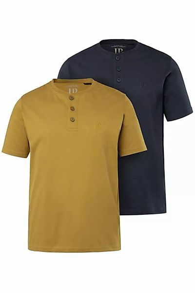 JP1880 T-Shirt Henleys Basic 2er-Pack Rundhals Knopfleiste (2-tlg) günstig online kaufen