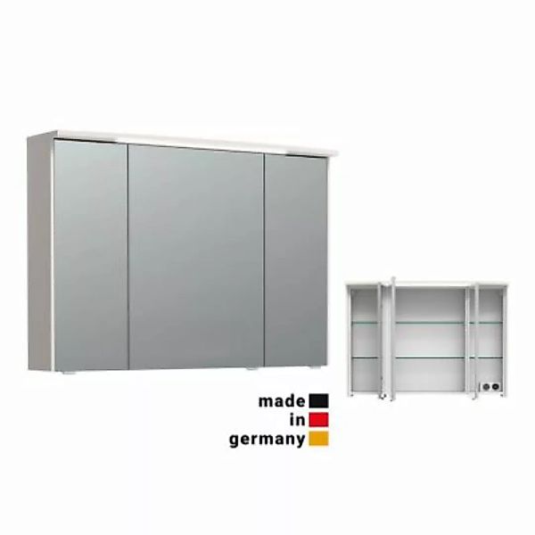 Lomadox Spiegelschrank Badezimmer SEVILLA-66 in weiß Glanz mit LED Beleucht günstig online kaufen