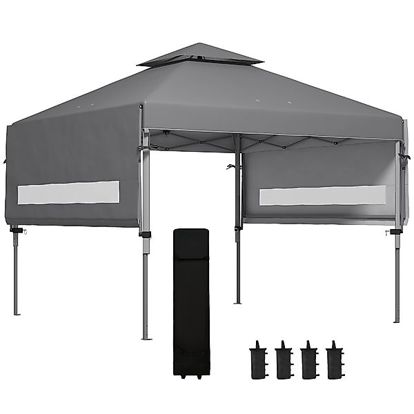 Outsunny Garten Pop-Up Pavillon Faltbar 5 x 3 m, Oxford-Gewebe mit 2 verste günstig online kaufen