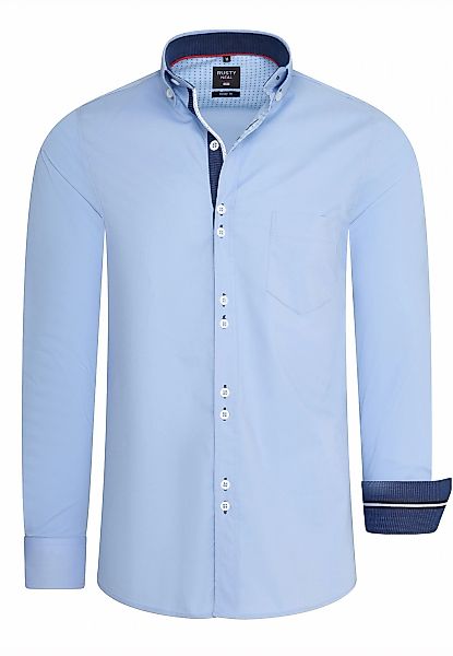 Rusty Neal Langarmhemd mit ausgefallenen Doppel-Knöpfen günstig online kaufen