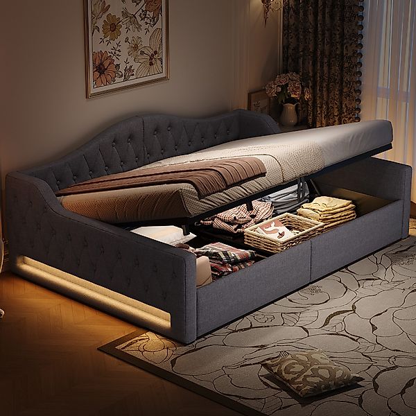 Merax Daybett mit hydraulischem Stauraum (Schlafsofa günstig online kaufen