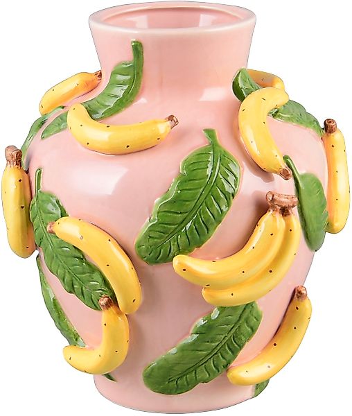 MIRRORS AND MORE Dekovase "BANA" Bunte Dekovase mit Bananen günstig online kaufen