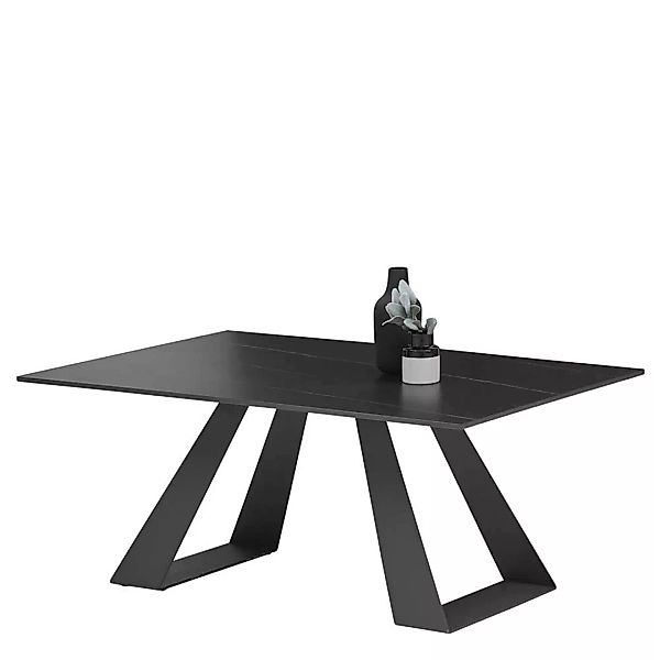 Sofa Tisch modern mit Keramikplatte Metall Bügelgestell günstig online kaufen