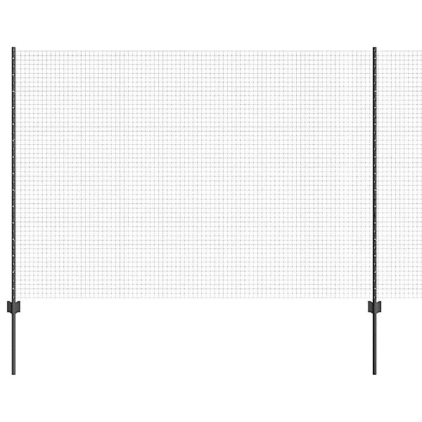 vidaXL Gartenzaun Zaun mit Pfosten Grau günstig online kaufen