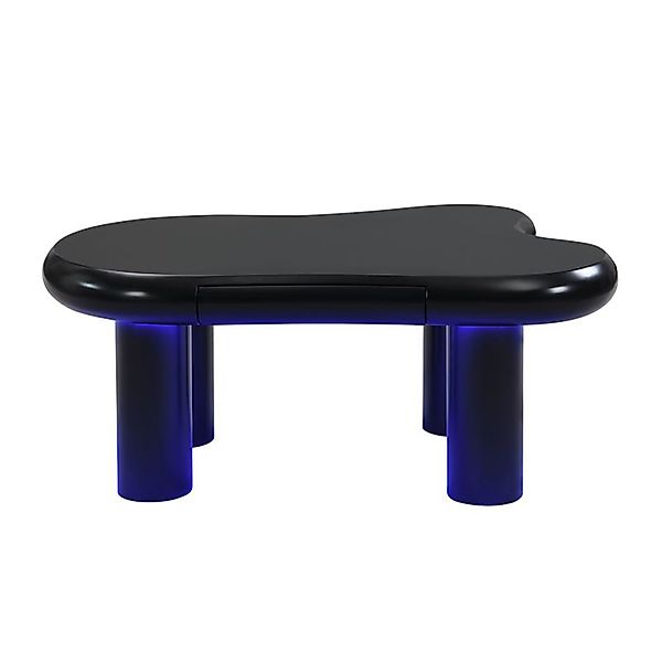 Couchtisch in Cloud-Form, aus MDF mit LED-Beleuchtung und Schublade, 98x65, günstig online kaufen