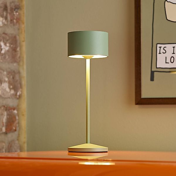 LED-Akku-Tischlampe Veluna, grün, Höhe 25 cm, IP44, dim, CCT günstig online kaufen