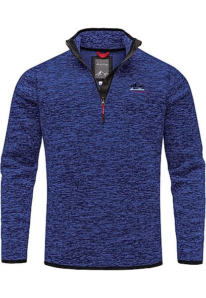 Amaci&Sons Sweatshirt AMES Fleecejacke Herren Troyer Strickfleece Zipper Sw günstig online kaufen