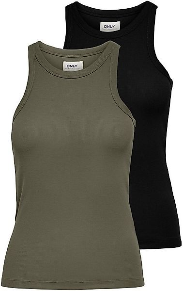 ONLY Tanktop ONLLINDSAY TANK TOP 2 PACK (Packung, 2-tlg) Baumwollmischung günstig online kaufen