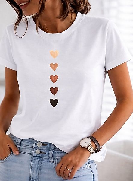 RMK T-Shirt Damen Shirt Classic Basic Herz aus Baumwolle günstig online kaufen