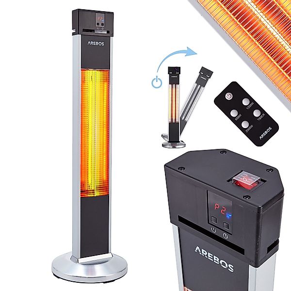 Arebos Terrassenstrahler 2000 W, mit Fernbedienung, günstig online kaufen