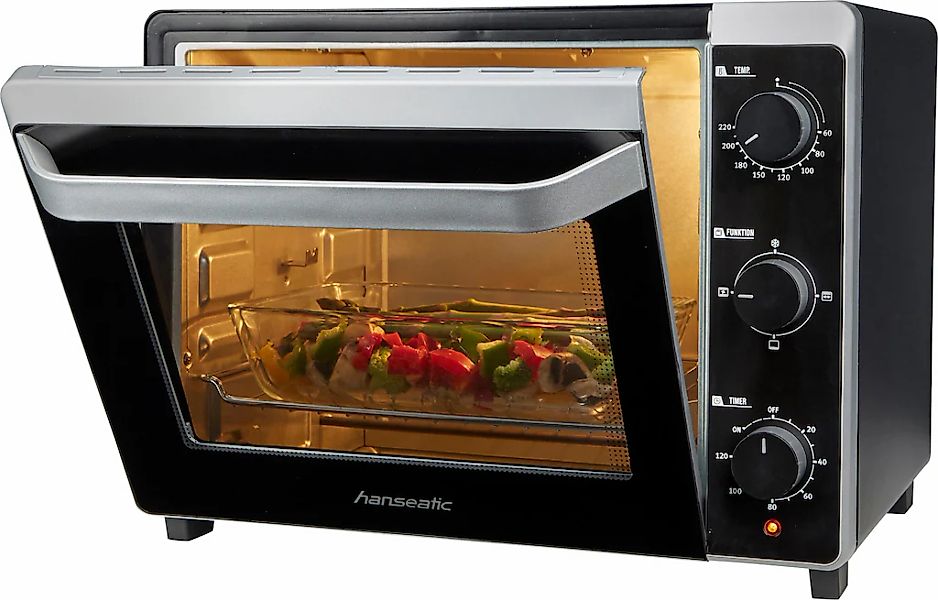 Hanseatic Minibackofen "17194935, 30 L Volumen, 1600 W" Grillrost, Fettpfan günstig online kaufen
