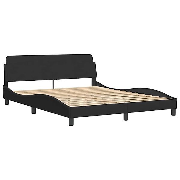vidaXL Bettgestell Schwarz 160x200 cm Samt 373214 günstig online kaufen