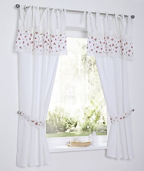 Kutti Vorhang Lavie (1 St), Bindebänder, blickdicht, Kurzgardine mit Raffha günstig online kaufen