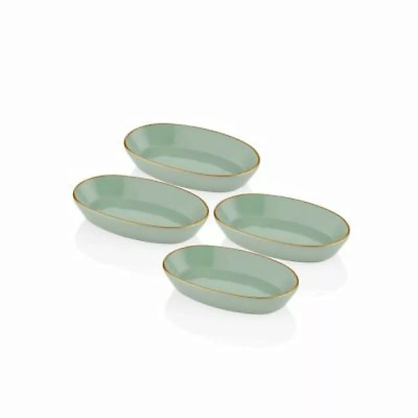THE MIA Basic Servierteller oval Set 4-tlg. 17cm grün günstig online kaufen