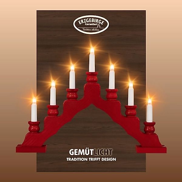 Weigla Lichterbogen »Schwede, Weihnachtsdeko, Made in Germany« 1 Stk. 7-fla günstig online kaufen