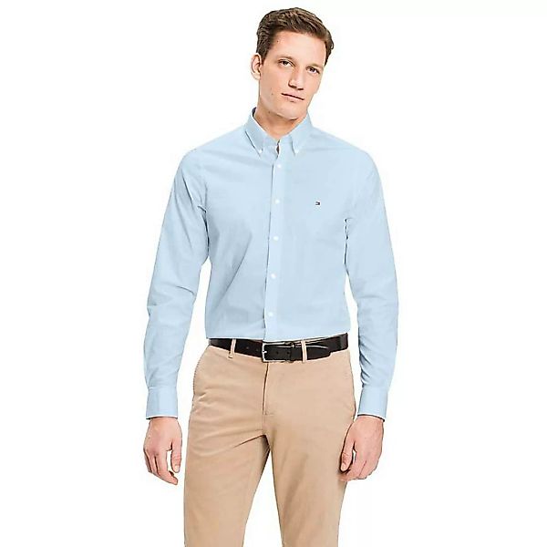 Tommy Hilfiger Core Stretch Slim Poplin Langarm Hemd 2XL Shirt Blue günstig online kaufen