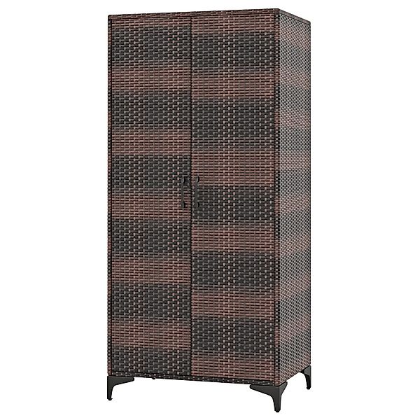 KOMFOTTEU Kleiderschrank Garderobenschrank aus PE-Rattan mit günstig online kaufen