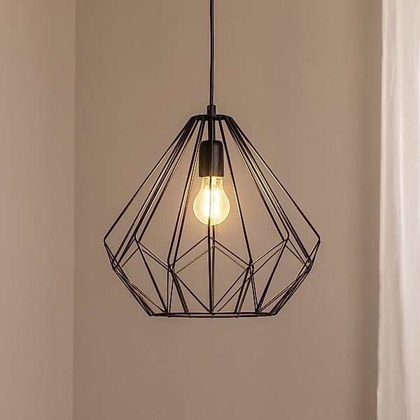 Hängeleuchte Diamond, schwarz, Metall, Ø 37 cm, E27 günstig online kaufen