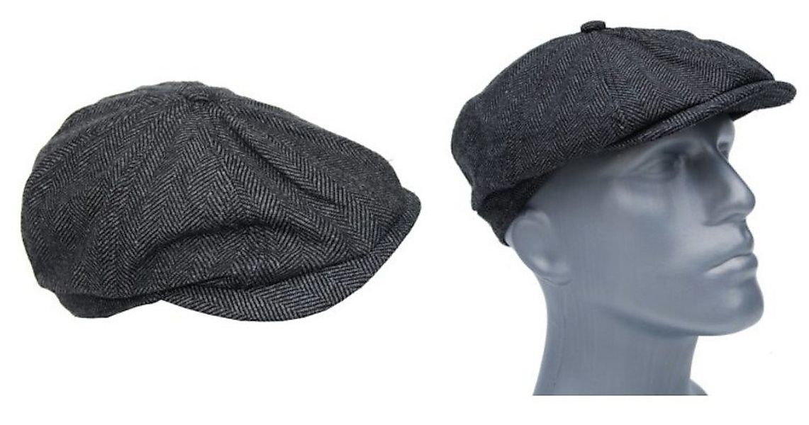 Cool4 Schiebermütze Gatsby 8-Panel Flatcap Peaky Blinders Heringbone 8-Pane günstig online kaufen