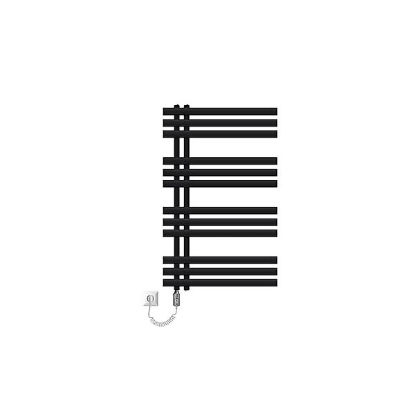 LuxeBath Elektrischer Heizkörper Iron EM 600x1000 mm Schwarz Matt Heizstab günstig online kaufen